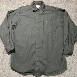 Carhartt Chore Barn Jacket Mens XL Green Flannel Lined Workwear 100% Cotton